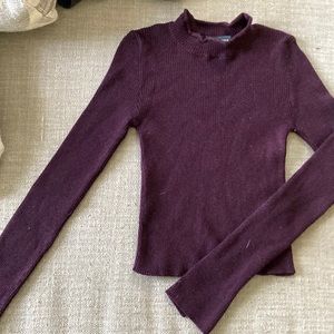 Forever21 plum long sleeve sweater that delights the eye.
